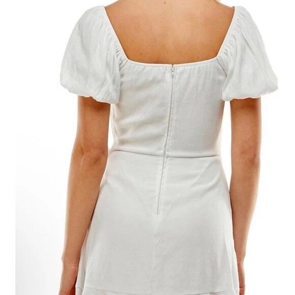 Trixxi Clothing Women Fit & Flare Short Dress Short Sleeve Ruffle Solid K803 NWT - Picture 9 of 15